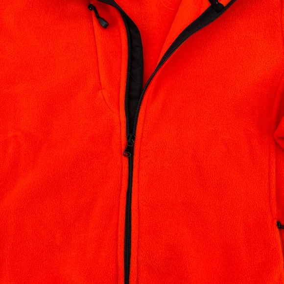 Ralph Lauren Active Fleece Jacket Women's Zip-Up Outerwear Orange Black XL - Picture 3 of 6